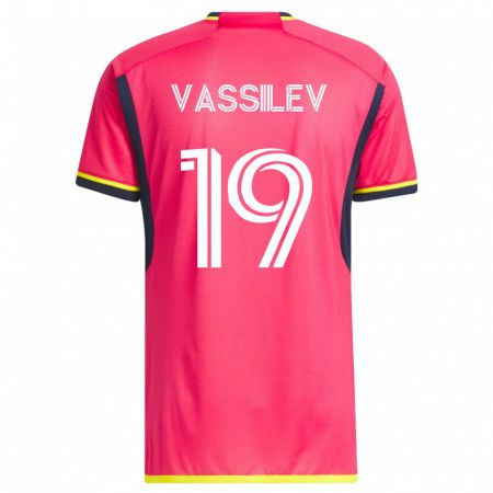 Kandiny Mujer Camiseta Indiana Vassilev #19 Rosa 1ª Equipación 2023/24 La Camisa Chile
