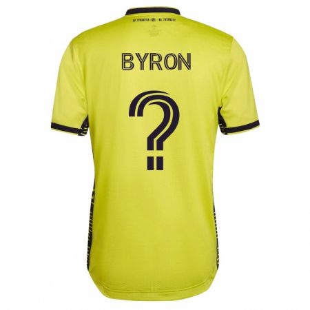 Kandiny Mujer Camiseta Samuel Byron #0 Amarillo 1ª Equipación 2023/24 La Camisa Chile