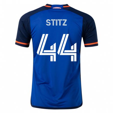 Kandiny Mujer Camiseta Ben Stitz #44 Azul 1ª Equipación 2023/24 La Camisa Chile