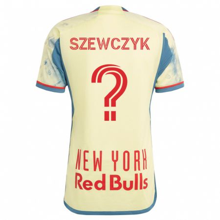 Kandiny Mujer Camiseta Tobias Szewczyk #0 Amarillo 1ª Equipación 2023/24 La Camisa Chile