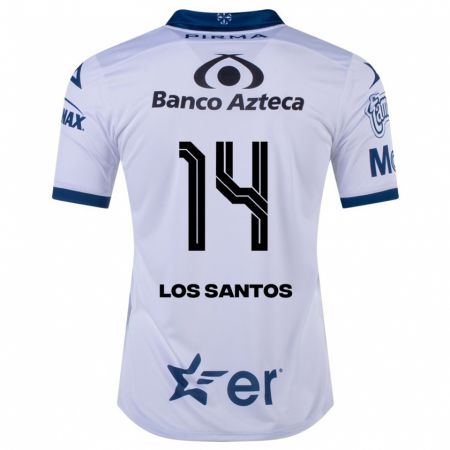 Kandiny Mujer Camiseta Lucas De Los Santos #14 Blanco 1ª Equipación 2023/24 La Camisa Chile