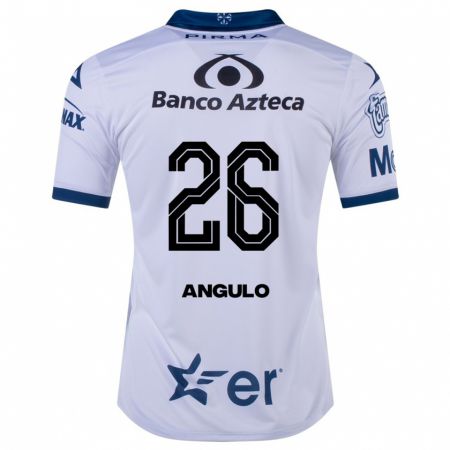 Kandiny Mujer Camiseta Brayan Angulo #26 Blanco 1ª Equipación 2023/24 La Camisa Chile