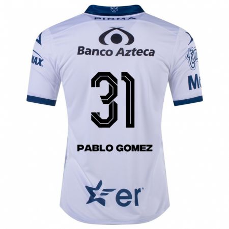 Kandiny Mujer Camiseta Juan Pablo Gómez #31 Blanco 1ª Equipación 2023/24 La Camisa Chile