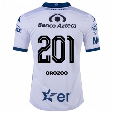 Kandiny Mujer Camiseta Fabrizzio Orozco #201 Blanco 1ª Equipación 2023/24 La Camisa Chile