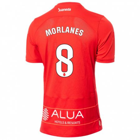 Kandiny Mujer Camiseta Manu Morlanes #8 Rojo 1ª Equipación 2023/24 La Camisa Chile