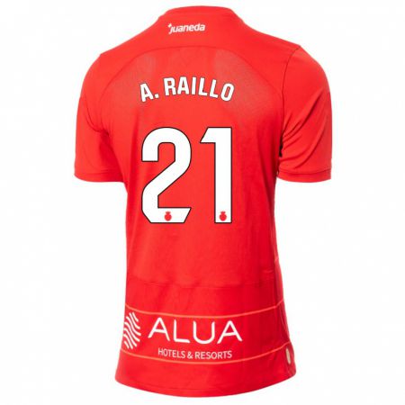 Kandiny Mujer Camiseta Antonio Raíllo #21 Rojo 1ª Equipación 2023/24 La Camisa Chile