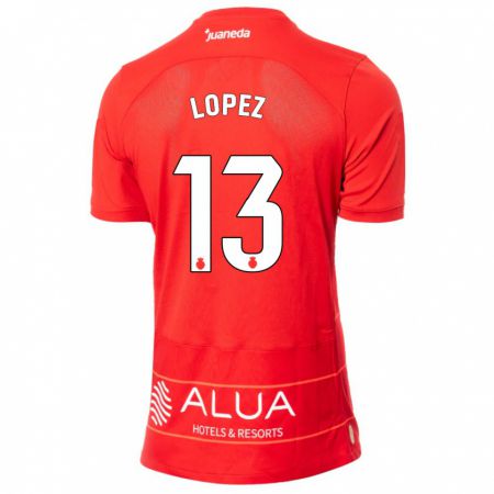 Kandiny Mujer Camiseta Iván López #13 Rojo 1ª Equipación 2023/24 La Camisa Chile