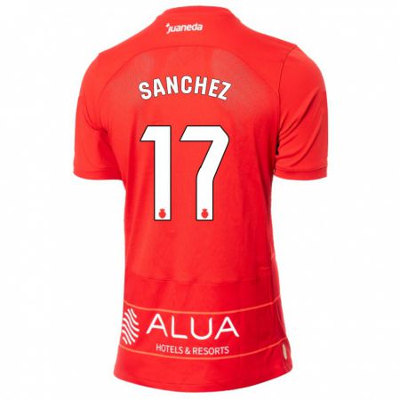 Kandiny Mujer Camiseta Avelino Sánchez #17 Rojo 1ª Equipación 2023/24 La Camisa Chile