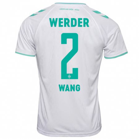 Kandiny Mujer Camiseta Bowen Wang #2 Blanco 2ª Equipación 2023/24 La Camisa Chile