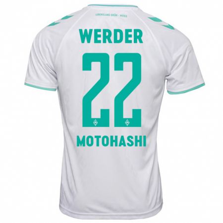 Kandiny Mujer Camiseta Yuzuki Motohashi #22 Blanco 2ª Equipación 2023/24 La Camisa Chile