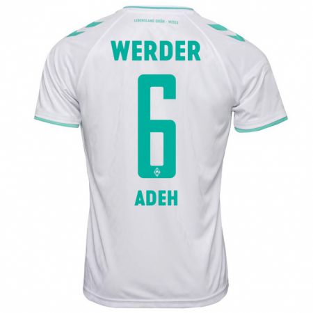 Kandiny Mujer Camiseta Wesley Adeh #6 Blanco 2ª Equipación 2023/24 La Camisa Chile