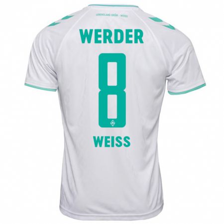 Kandiny Mujer Camiseta Michelle Weiss #8 Blanco 2ª Equipación 2023/24 La Camisa Chile