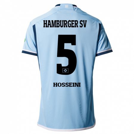 Kandiny Mujer Camiseta Reza Hosseini #5 Azul 2ª Equipación 2023/24 La Camisa Chile