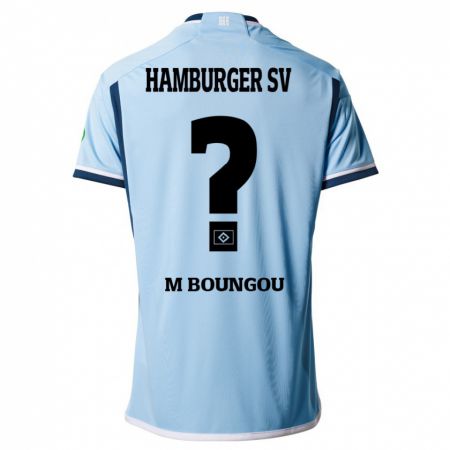 Kandiny Mujer Camiseta Edmond Loubongo-M'boungou #0 Azul 2ª Equipación 2023/24 La Camisa Chile