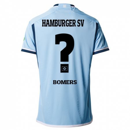 Kandiny Mujer Camiseta Henrik Bomers #0 Azul 2ª Equipación 2023/24 La Camisa Chile