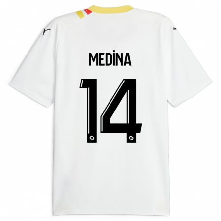 Kandiny Mujer Camiseta Facundo Medina #14 Negro 2ª Equipación 2023/24 La Camisa Chile