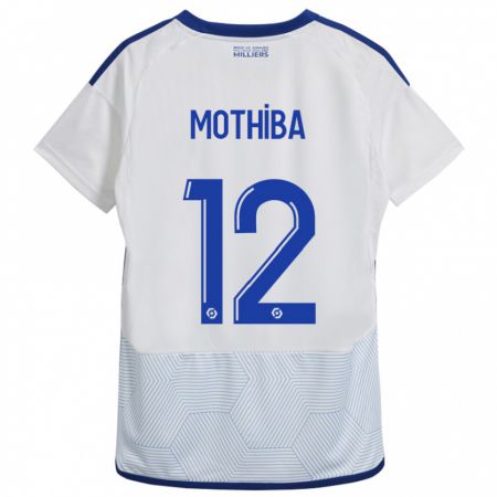 Kandiny Mujer Camiseta Lebo Mothiba #12 Blanco 2ª Equipación 2023/24 La Camisa Chile