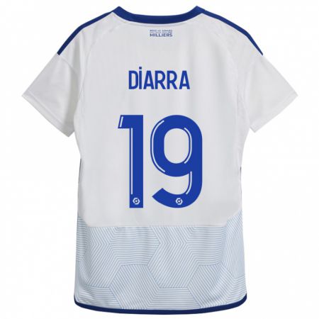 Kandiny Mujer Camiseta Habib Diarra #19 Blanco 2ª Equipación 2023/24 La Camisa Chile