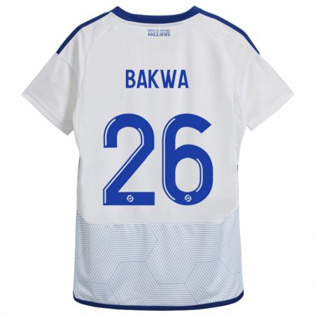 Kandiny Mujer Camiseta Dilane Bakwa #26 Blanco 2ª Equipación 2023/24 La Camisa Chile