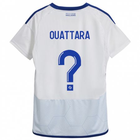 Kandiny Mujer Camiseta Abdoul Ouattara #0 Blanco 2ª Equipación 2023/24 La Camisa Chile