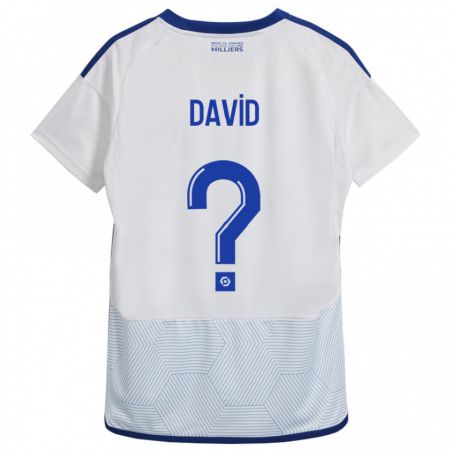 Kandiny Mujer Camiseta David #0 Blanco 2ª Equipación 2023/24 La Camisa Chile