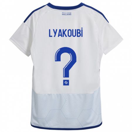 Kandiny Mujer Camiseta Oussama Lyakoubi #0 Blanco 2ª Equipación 2023/24 La Camisa Chile