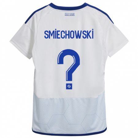 Kandiny Mujer Camiseta Artur Smiechowski #0 Blanco 2ª Equipación 2023/24 La Camisa Chile