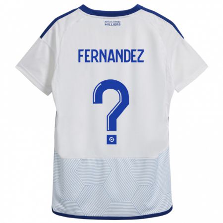 Kandiny Mujer Camiseta Elies Araar Fernandez #0 Blanco 2ª Equipación 2023/24 La Camisa Chile