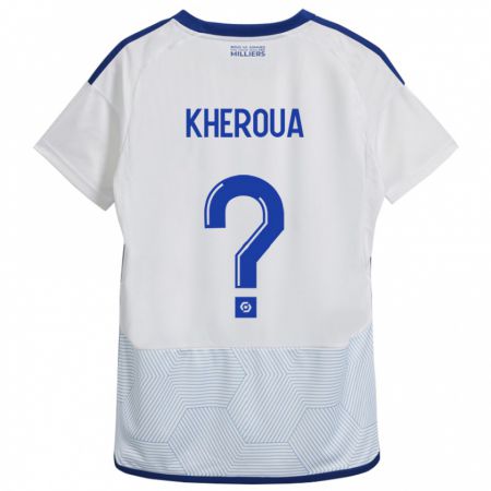 Kandiny Mujer Camiseta Nail Kheroua #0 Blanco 2ª Equipación 2023/24 La Camisa Chile