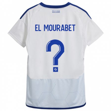 Kandiny Mujer Camiseta Samir El Mourabet #0 Blanco 2ª Equipación 2023/24 La Camisa Chile