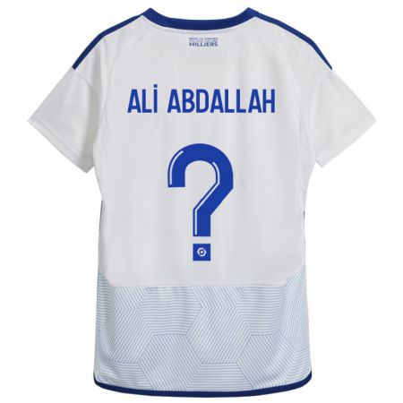 Kandiny Mujer Camiseta Aboubacar Ali Abdallah #0 Blanco 2ª Equipación 2023/24 La Camisa Chile