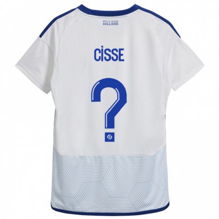 Kandiny Mujer Camiseta Louis Cisse #0 Blanco 2ª Equipación 2023/24 La Camisa Chile