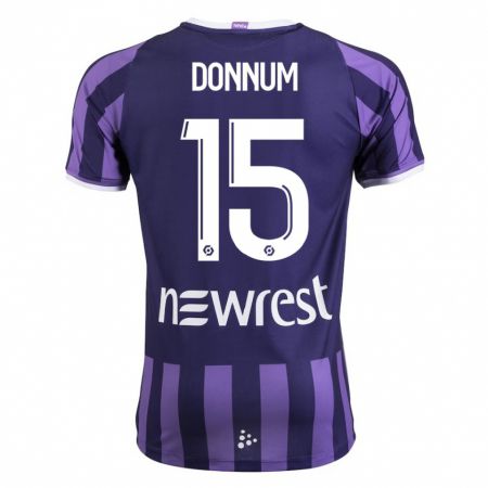 Kandiny Mujer Camiseta Aron Dønnum #15 Morado 2ª Equipación 2023/24 La Camisa Chile