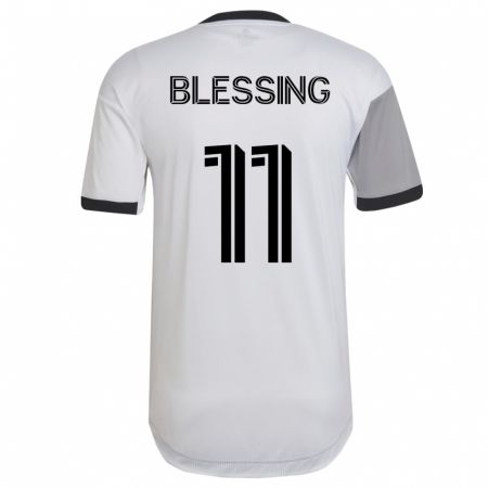 Kandiny Mujer Camiseta Latif Blessing #11 Blanco 2ª Equipación 2023/24 La Camisa Chile