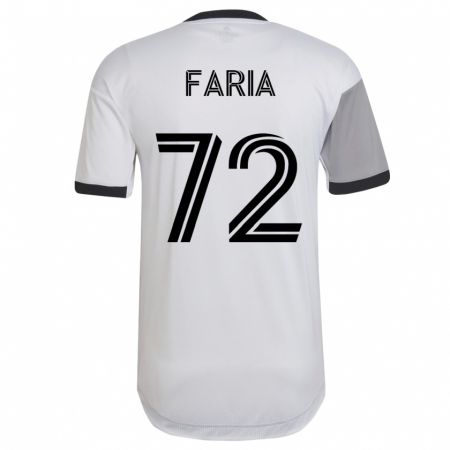 Kandiny Mujer Camiseta Jordan Faria #72 Blanco 2ª Equipación 2023/24 La Camisa Chile