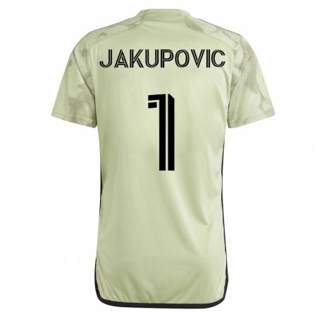 Kandiny Mujer Camiseta Eldin Jakupović #1 Verde 2ª Equipación 2023/24 La Camisa Chile