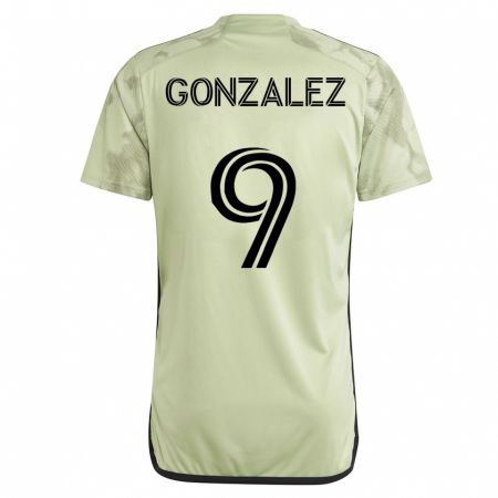 Kandiny Mujer Camiseta Mario González #9 Verde 2ª Equipación 2023/24 La Camisa Chile
