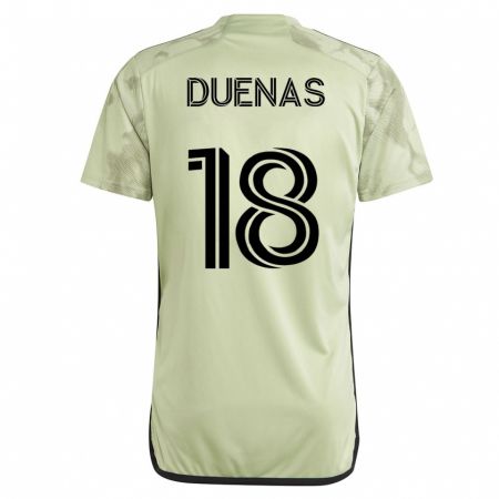 Kandiny Mujer Camiseta Érik Dueñas #18 Verde 2ª Equipación 2023/24 La Camisa Chile