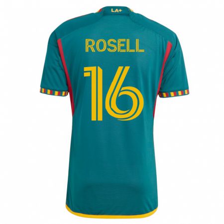 Kandiny Mujer Camiseta Uri Rosell #16 Verde 2ª Equipación 2023/24 La Camisa Chile