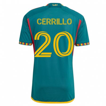 Kandiny Mujer Camiseta Edwin Cerrillo #20 Verde 2ª Equipación 2023/24 La Camisa Chile
