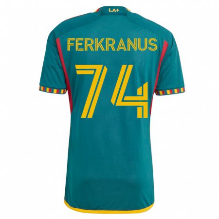 Kandiny Mujer Camiseta Marcus Ferkranus #74 Verde 2ª Equipación 2023/24 La Camisa Chile