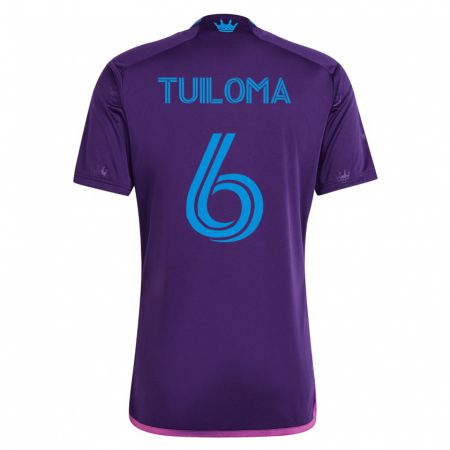 Kandiny Mujer Camiseta Bill Tuiloma #6 Violeta 2ª Equipación 2023/24 La Camisa Chile