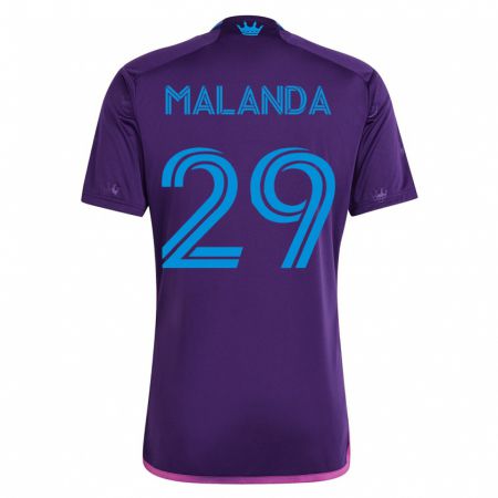 Kandiny Mujer Camiseta Adilson Malanda #29 Violeta 2ª Equipación 2023/24 La Camisa Chile