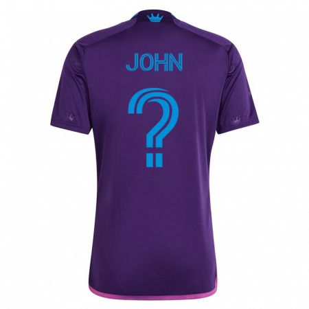 Kandiny Mujer Camiseta Aron John #0 Violeta 2ª Equipación 2023/24 La Camisa Chile