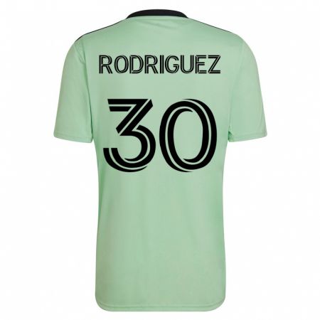Kandiny Mujer Camiseta Memo Rodríguez #30 Verde Claro 2ª Equipación 2023/24 La Camisa Chile