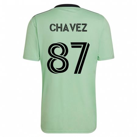 Kandiny Mujer Camiseta Alfonso Ocampo-Chávez #87 Verde Claro 2ª Equipación 2023/24 La Camisa Chile