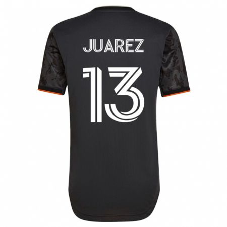 Kandiny Mujer Camiseta Jathan Juarez #13 Negro 2ª Equipación 2023/24 La Camisa Chile