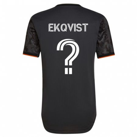 Kandiny Mujer Camiseta Akseli Ekqvist #0 Negro 2ª Equipación 2023/24 La Camisa Chile