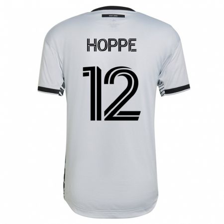 Kandiny Mujer Camiseta Matthew Hoppe #12 Blanco 2ª Equipación 2023/24 La Camisa Chile