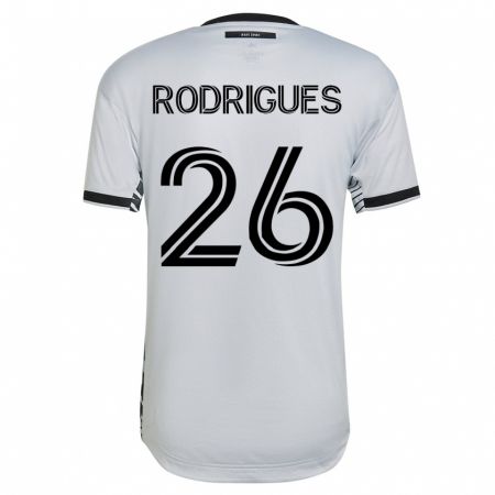 Kandiny Mujer Camiseta Rodrigues #26 Blanco 2ª Equipación 2023/24 La Camisa Chile